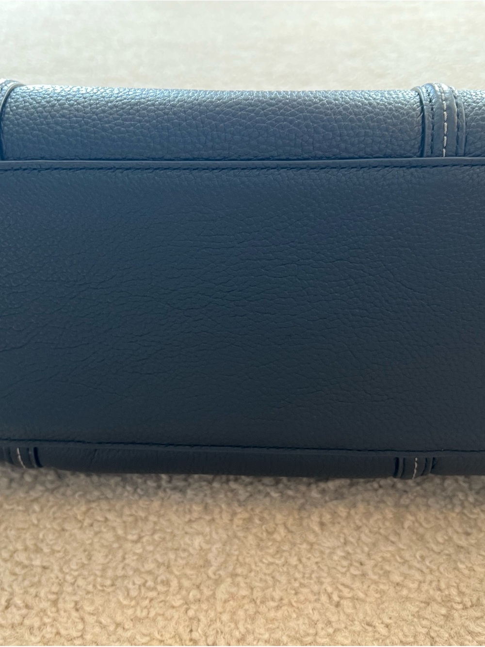 Tory Burch Black Leather Shoulder Tote with Tassel Detail - Picture 3 of 5
